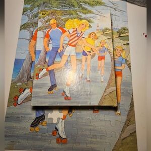 Vintage 1982 "Barbie Skating Fun" Jigsaw Puzzle, produced by Whitman Publishing